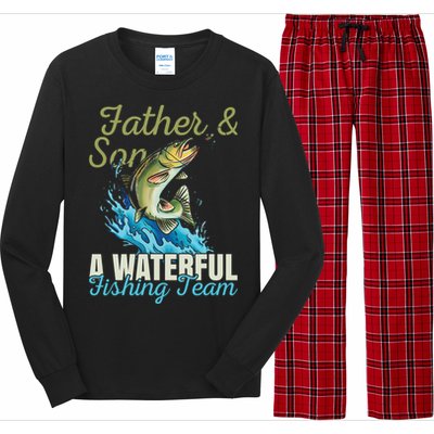 Fishing Buddies Fathers Day Pun Fishing Dad Meaningful Gift Long Sleeve Pajama Set