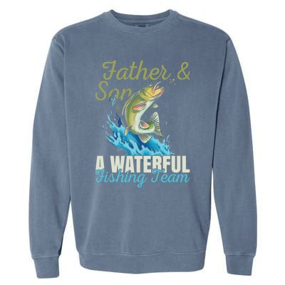 Fishing Buddies Fathers Day Pun Fishing Dad Meaningful Gift Garment-Dyed Sweatshirt