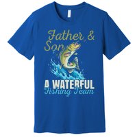 Fishing Buddies Fathers Day Pun Fishing Dad Meaningful Gift Premium T-Shirt