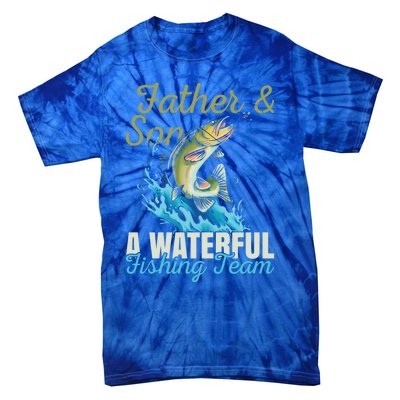 Fishing Buddies Fathers Day Pun Fishing Dad Meaningful Gift Tie-Dye T-Shirt