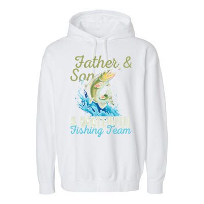 Fishing Buddies Fathers Day Pun Fishing Dad Meaningful Gift Garment-Dyed Fleece Hoodie