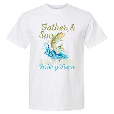 Fishing Buddies Fathers Day Pun Fishing Dad Meaningful Gift Garment-Dyed Heavyweight T-Shirt