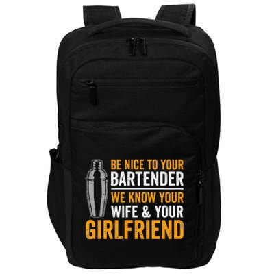 Funny Bartender Impact Tech Backpack