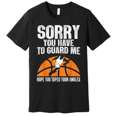 Funny Basketball For Men Women Sports Game Basketball Premium T-Shirt