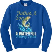 Fishing Buddies Fathers Day Pun Fishing Dad Gift Kids Sweatshirt