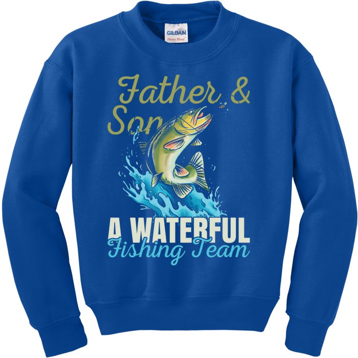 Fishing Buddies Fathers Day Pun Fishing Dad Gift Kids Sweatshirt