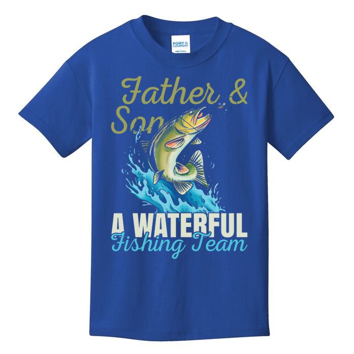 Fishing Buddies Fathers Day Pun Fishing Dad Gift Kids T-Shirt