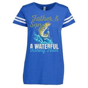 Fishing Buddies Fathers Day Pun Fishing Dad Gift Enza Ladies Jersey Football T-Shirt