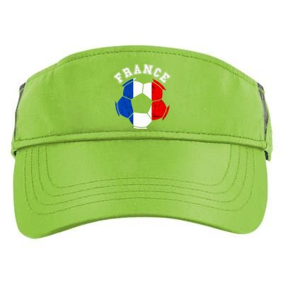 France Ball France Soccer Team French Flag French Pride Adult Drive Performance Visor