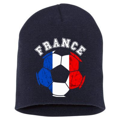 France Ball France Soccer Team French Flag French Pride Short Acrylic Beanie