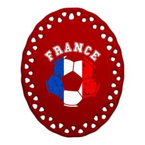 France Ball France Soccer Team French Flag French Pride Ceramic Oval Ornament