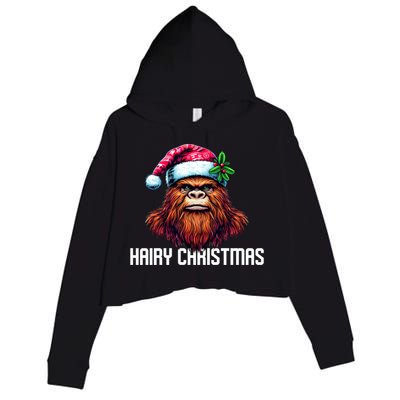 Funny Big Foot Hairy Christmas Gift Crop Fleece Hoodie