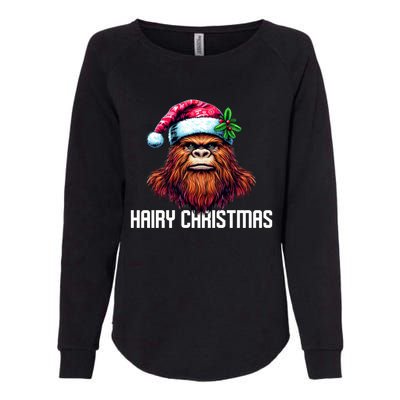 Funny Big Foot Hairy Christmas Gift Womens California Wash Sweatshirt