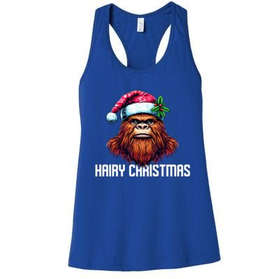 Funny Big Foot Hairy Christmas Gift Women's Racerback Tank