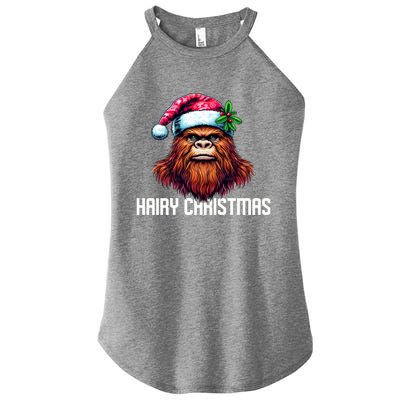 Funny Big Foot Hairy Christmas Gift Women's Perfect Tri Rocker Tank