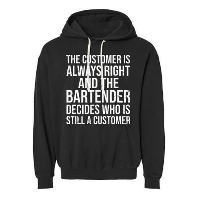 Funny Bartender Garment-Dyed Fleece Hoodie