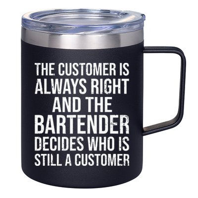 Funny Bartender 12oz Stainless Steel Coffee Mug