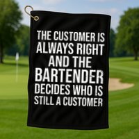 Funny Bartender Golf Towel