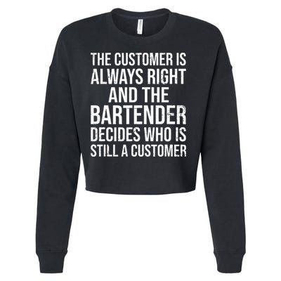 Funny Bartender Cropped Pullover Crew