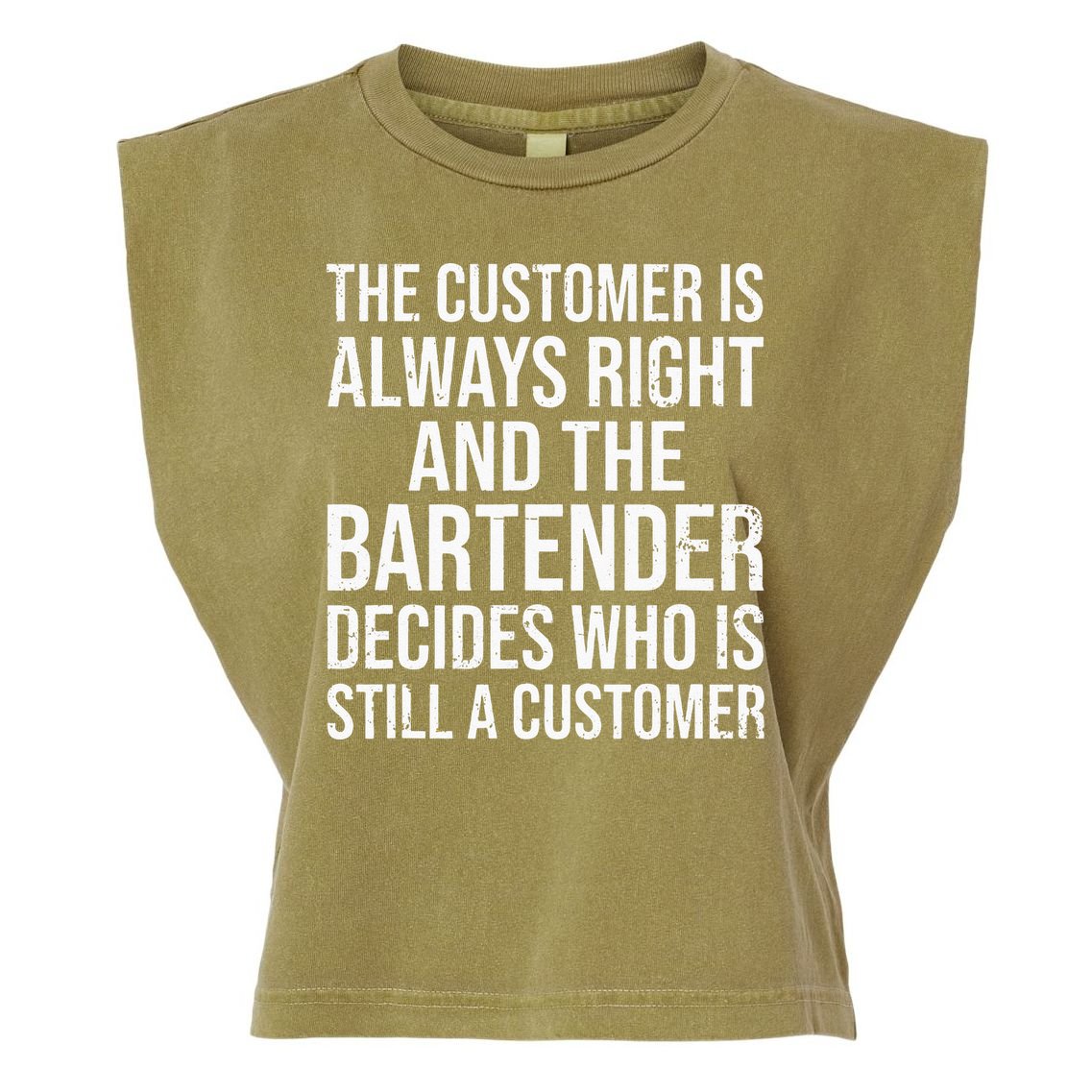 Funny Bartender Garment-Dyed Women's Muscle Tee