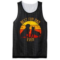 Funny Best Fur Dad Ever Vintage Retro Dog and Cat Owner Mesh Reversible Basketball Jersey Tank