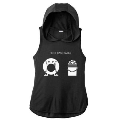 Feed Baseballs Ladies PosiCharge Tri-Blend Wicking Draft Hoodie Tank