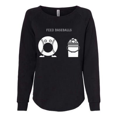 Feed Baseballs Womens California Wash Sweatshirt