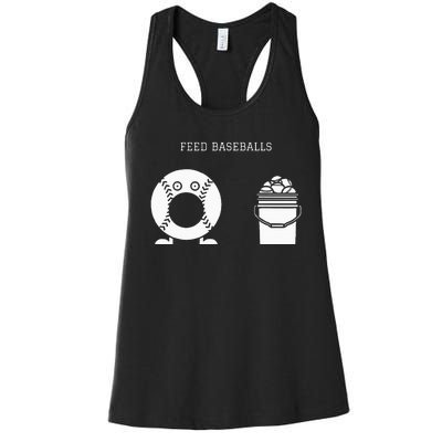 Feed Baseballs Women's Racerback Tank