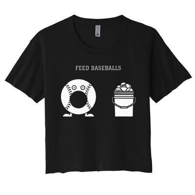 Feed Baseballs Women's Crop Top Tee