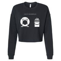 Feed Baseballs Cropped Pullover Crew