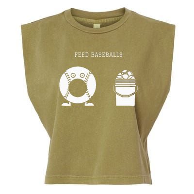 Feed Baseballs Garment-Dyed Women's Muscle Tee