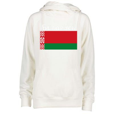 Flag Belarus Freedom Liberty Country Design Meaningful Gift Womens Funnel Neck Pullover Hood