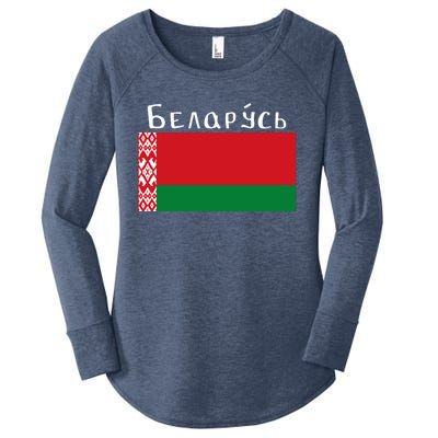 Flag Belarus Freedom Liberty Country Design Meaningful Gift Women's Perfect Tri Tunic Long Sleeve Shirt