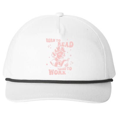 Funny Book For Women Born To Read Snapback Five-Panel Rope Hat