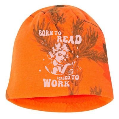 Funny Book For Women Born To Read Kati - Camo Knit Beanie