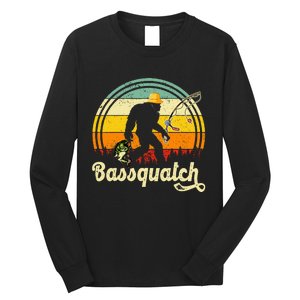 Funny Bigfoot Fishing Outdoor Fishing Gifts Long Sleeve Shirt