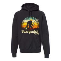 Funny Bigfoot Fishing Outdoor Fishing Gifts Premium Hoodie