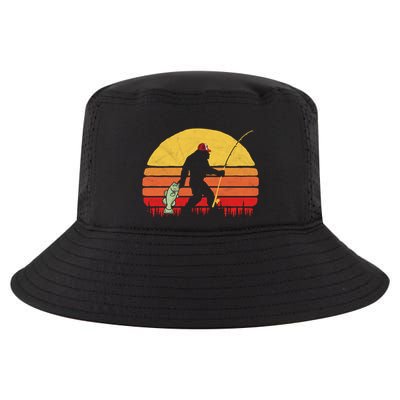 Funny Bigfoot Fishing Retro Cool Comfort Performance Bucket Hat