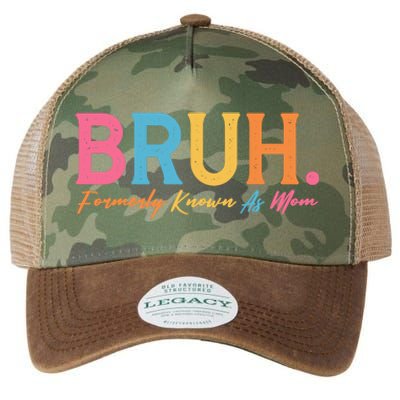 Funny Bruh Formerly Known As Mom Legacy Tie Dye Trucker Hat