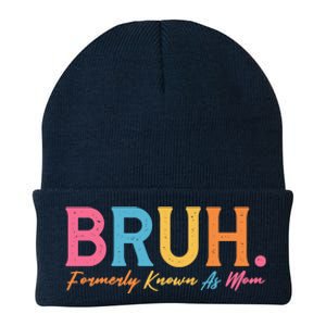 Funny Bruh Formerly Known As Mom Knit Cap Winter Beanie