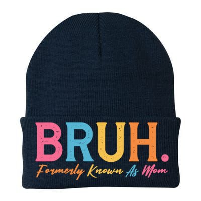 Funny Bruh Formerly Known As Mom Knit Cap Winter Beanie