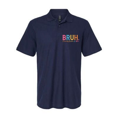 Funny Bruh Formerly Known As Mom Softstyle Adult Sport Polo