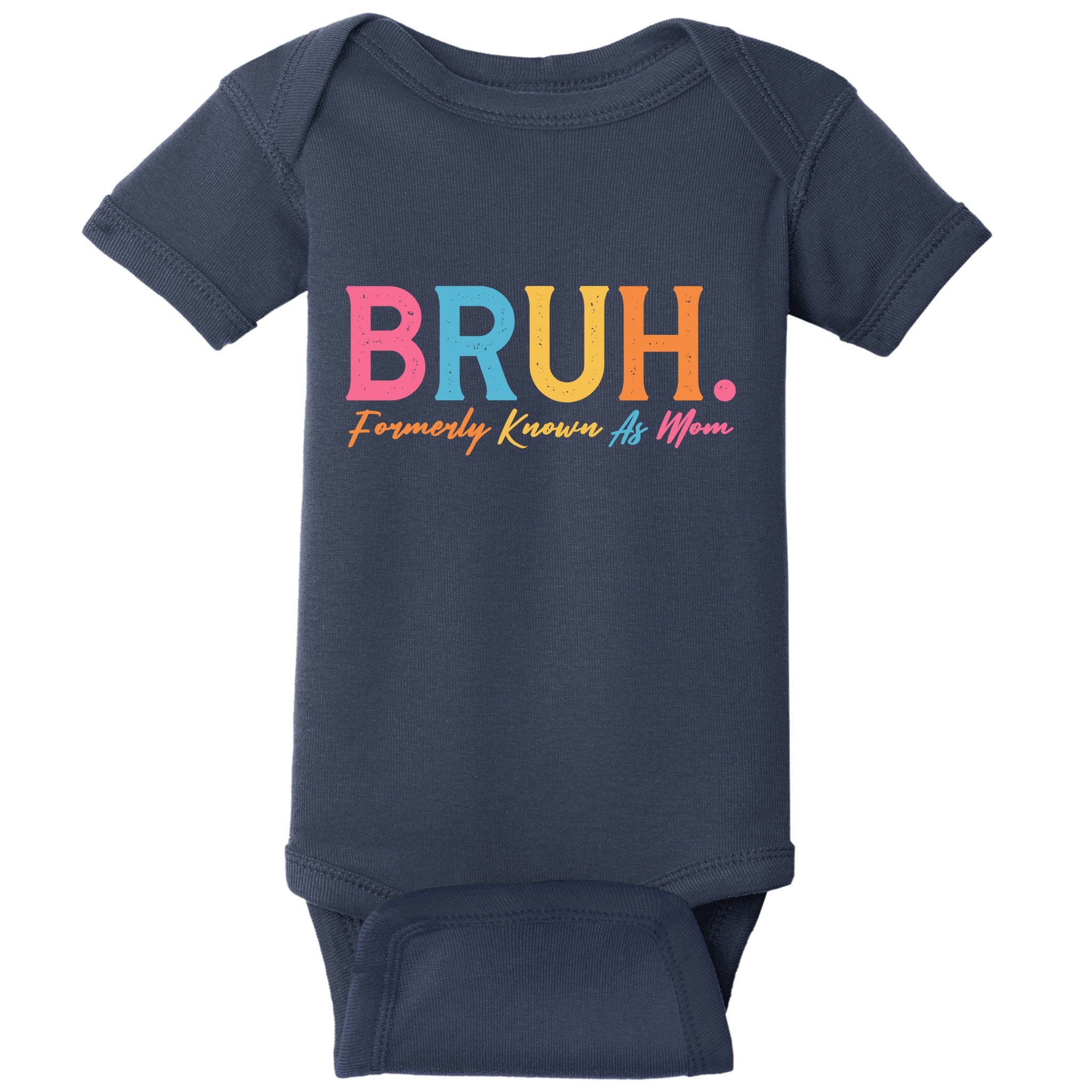 Funny Bruh Formerly Known As Mom Baby Bodysuit