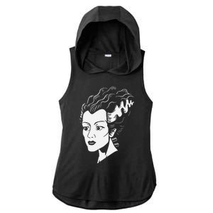 Frankenstein Bride Ladies PosiCharge Tri-Blend Wicking Draft Hoodie Tank