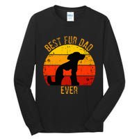 Funny Best Fur Dad Ever Vintage Retro Dog Cat Owner Tall Long Sleeve T-Shirt