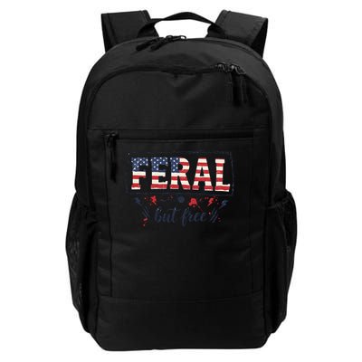 Feral but free America Patriotic  Backpack
