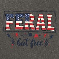 Feral but free America Patriotic  Cotton Canvas Backpack