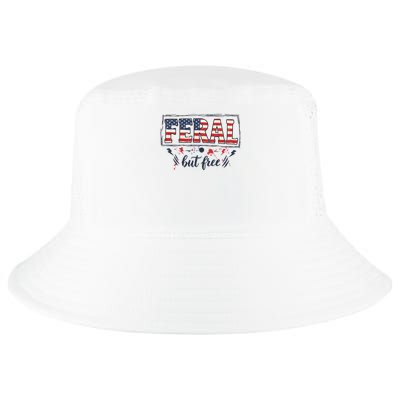 Feral but free America Patriotic  Cool Comfort Performance Bucket Hat