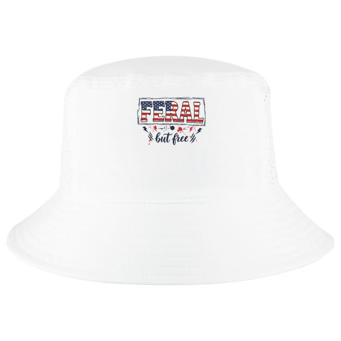 Feral but free America Patriotic  Cool Comfort Performance Bucket Hat