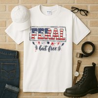 Feral but free America Patriotic  Tall T-Shirt